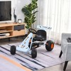 Aosom Pedal Go Kart Children Ride on Car Cute Style with Adjustable Seat, Plastic Wheels, Handbrake and Shift Lever, Light Blue - 2 of 4
