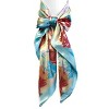 Wrapables Silk Satin Floral Neckerchief 35 x 35 Inch Square Scarf, Roses - image 4 of 4