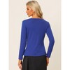 INSPIRE CHIC Women's Tie Front Long Sleeve Crop Ruffle Knit Cardigan Sweaters - 4 of 4
