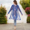 Anna-Kaci Women's Long Sequin Cardigan Open Front Sheer Duster Jacket - 2 of 4