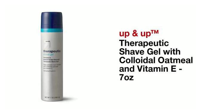 Therapeutic Shave Gel with Colloidal Oatmeal and Vitamin E - 7oz - up &#38; up&#8482;, 2 of 5, play video