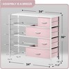 Sorbus Dresser with 8 Drawers - Storage Chest Organizer with Steel Frame, Wood Top, Handles, Fabric Bins - 2 of 4