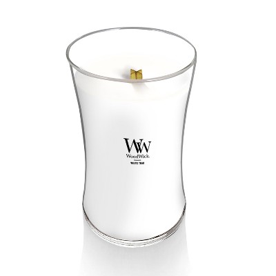 Large White Teak Soy Scented Jar Candle