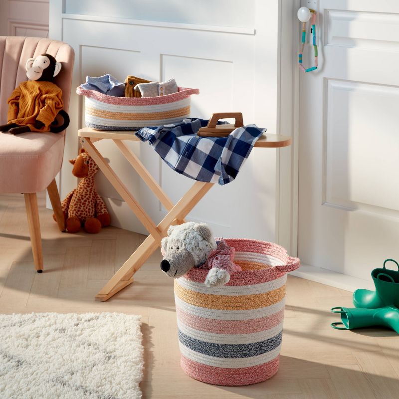 Striped Coiled Rope Kids' Storage Bin - Pillowfort™, 3 of 14