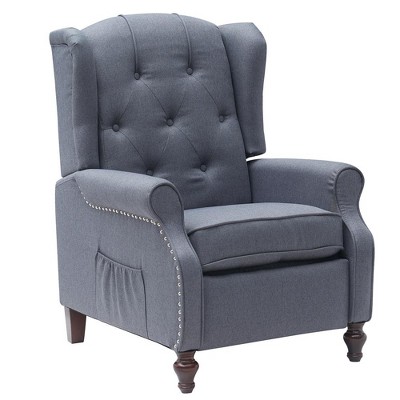 Tufted Push Back Arm Chair Single Reclining Club Chair Home Padded Seating Living Room Sofa