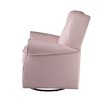 Fabric and Pine Swivel Chair with Rolled Arms, Nailhead Accent and Removable Cushion for Living Room - 4 of 4