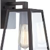 John Timberland Arrington Modern Wall Light Sconce Mystic Black Hardwire 6" Fixture Clear Glass Shade for Bedroom Bathroom Vanity Reading Living Room - 2 of 4