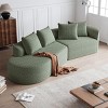 112" Curved Modular Sectional Sofa with Deep Seats – Modern Sleeper-Style Couch for Living Room -3irtyhousy - 2 of 4