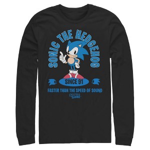 Mens Sonic the Hedgehog Faster Than the Speed of Sound Long Sleeve Shirt - 1 of 4