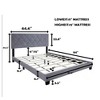 Queen Size Upholstered Platform Bed Frame with Adjustable Headboard 4W, White/Gray/Brown -ModernLuxe - 3 of 4