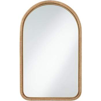 Uttermost St. Croix Natural Rattan 24 1/4" x 39" Arch Top Wall Mirror