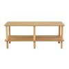 47" Modern 2-Tier TV Stand Center Table with Open Storage Shelf and Rounded Rubberwood legs for Bedroom or Living Room - 3 of 4