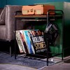 SEVOBAL Decorative Bookshelf, 2 Tier Record Player Stand with Storage Albums for Bedroom Living Room Office, Black, 21.6"*13.7"*22.8" - 2 of 4