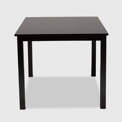Eveline Espresso Finish Contemporary Square Wood Dining Table