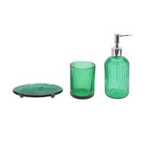 Unique Bargains Durable Waves Bathroom Accessories Kit 1 Set - 1 of 4