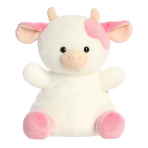 Aurora Medium Party Sized Belle Strawberry Cow Palm Pals Adorable Stuffed Animal Pink 12" - 1 of 4