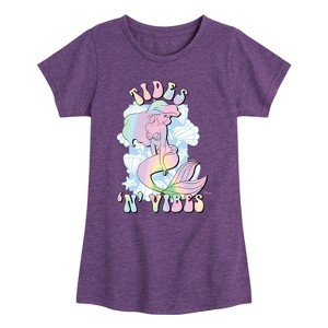Girls' - Disney - Tides 'N' Vibes Fitted Short Sleeve Graphic T-Shirt - 1 of 4