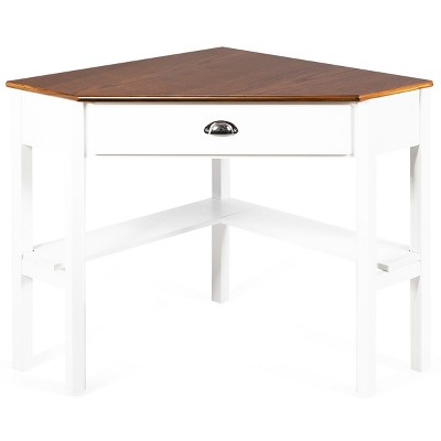 Tangkula Corner Computer Desk Table Wood Workstation