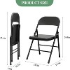 homfan  Meta lFolding Chairs Portable Kitchen Chair Foldable ，350lb Weight - 3 of 4