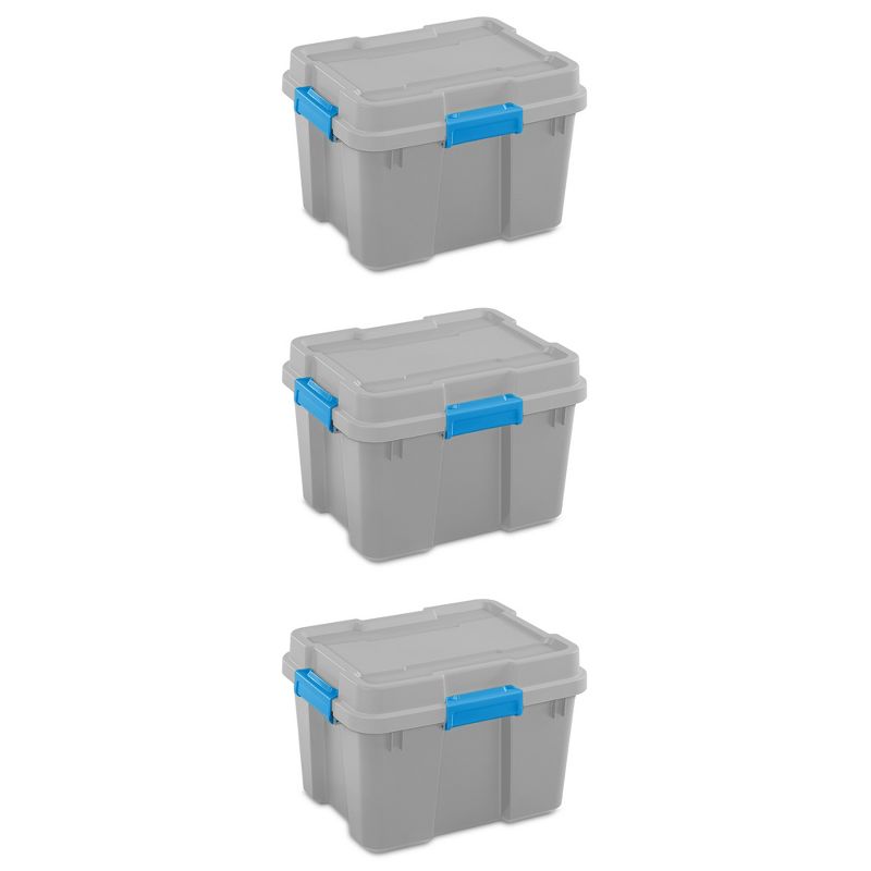Sterilite Heavy Duty Plastic Gasket Tote Stackable Storage Container Box with Lid and Latches for Home Organization, 1 of 6