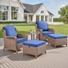 Buenhomino Wicker Patio Conversation Set – Outdoor Seating Group with Cushions - 4 of 4