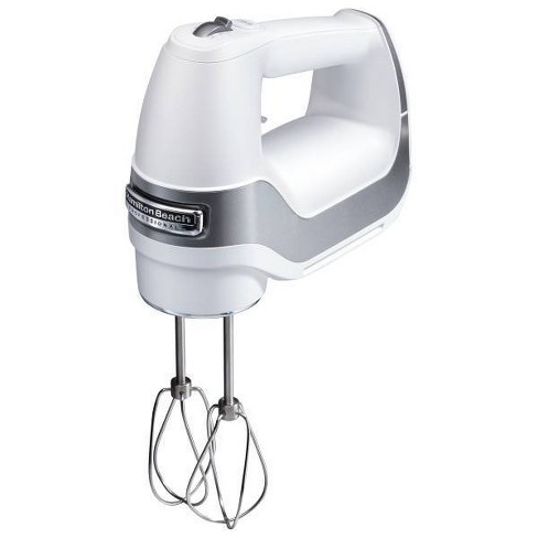 Hamilton Beach 6-Speed White Hand Mixer with Easy Clean Beaters