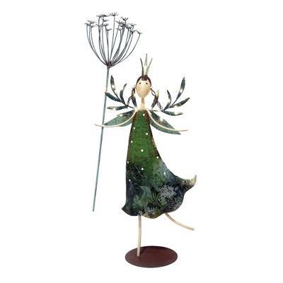 VIP Metal 28.5 in. Multicolor Flower Fairy Decor