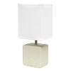 Petite Faux Stone Table Lamp with Fabric Shade - Simple Designs - 4 of 4