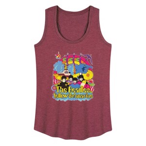 Women's - The Beatles - Vintage Yellow Submarine Graphic Racerback Tank - 1 of 4