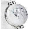 Amici Pet Marble Paw Hermetic Glass Food Canister, 72 oz,Clear w/ Silver Lid - 3 of 4