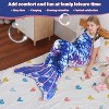 Catalonia Kids Flannel Blanket Mermaid Tail, Ultra Soft Plush Sleeping Bag Snuggle Blanket for Girl Toddlers, Cozy Gift - 2 of 4