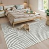Lahome Abstract Washable Rugs Non Slip Soft Living Room Rugs Ultra-Thin Rainbow Bedroom Rug Non Skid Rug Backing Accent Carpet for Room Office - 2 of 4