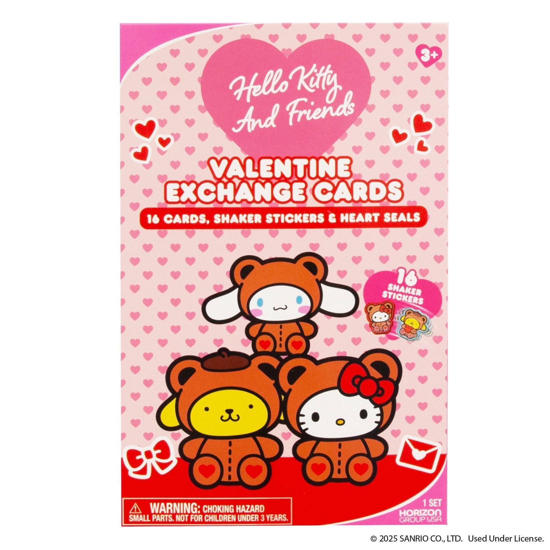 Hello Kitty 16ct Shaker Stickers and Valentine's Day Cards