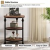 3-Tier Round End Table with Storage Shelves, Farmhouse Side Table with Metal Support Legs for Living Room Bedroom? - 3 of 4
