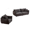 88"Modern Living Room  Triple Sectional Stylish Chenille Fabric,for Apartments,Living Rooms,Thickly Padded Seat/Back/Armrests, with 2  Pillows - 4 of 4