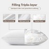 Itopfox Premium Down Feather Throw Pillows, Pack of 2, Ultra Soft and Fluffy for Bed, Sofa, Couch, Living Room, with Cotton Fabric Cover - 4 of 4