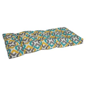 Blazing Needles, 42-inch by 19-inch Polyester Outdoor Tufted Loveseat Cushion - 1 of 2