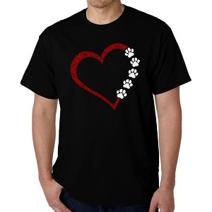 LA Pop Art Meow Heart - Men's Word Art T-Shirt - 1 of 4