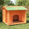 vidaXL Dog Kennel Brown Solid Pine Wood Large Water-resistant materials - Brown - 4 of 4