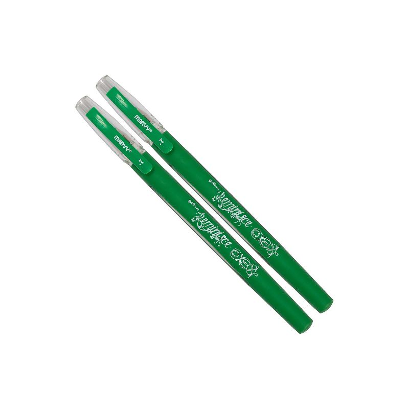 Marvy Uchida Gel Pens 0.7 mm Green 2/Pack (6534965a) 6534965A, 1 of 6