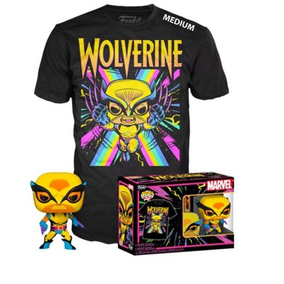 Funko POP! & Tee Collectors Box Marvel: X-Men - Wolverine (Blacklight) Special Edition Exclusive- Size Medium