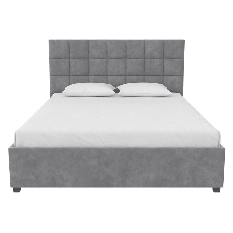 Serena Upholstered Bed with Drawers Light Gray Velvet - Cosmoliving By Cosmopolitan, 6 of 12