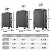 20"/24"/28" 3 pcs/set in ABS 360～ Spinner Wheel Luggage, Carry on Suitcase with Cup Holder & USB Port - 2 of 4