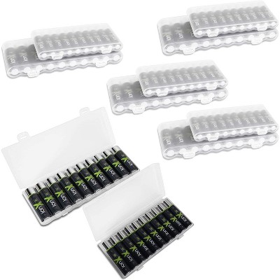 5~10X Precision Plastic Translucent Case Holder Storage Box AA AAA Battery/&T