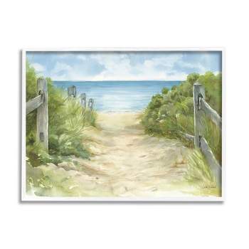 Stupell Industries Beach Path Painting Framed Giclee Art