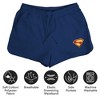 Women's Superman 2025 New Logo Color Casual Drawstring Cotton Sweat Shorts With Pockets - 4 of 4