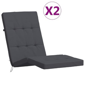 vidaXL Deck Chair Cushion Set of 2 Anthracite - 1 of 4