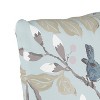 Chinois Floral Square Throw Pillow Blue - Skyline Furniture: Cotton Weave, Zipper Closure, Indoor Use - 3 of 4