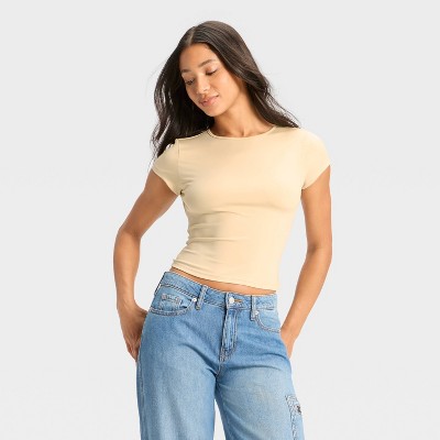 Women's Open Back Synthetic T-Shirt - Wild Fable™