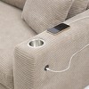 NicBex Couches for Living Room 134" Oversized L Shaped Couch Corduroy Sectional Sofa with USB Charging Port, Cup Holder, 50"Chais - 2 of 4